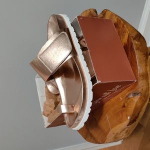 🆕{Jeffery Campbell} Canaria Leather Slide Sandals